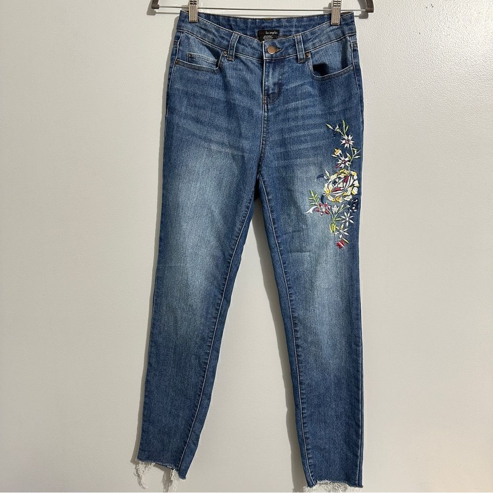 Fire Los Angeles capri floral embroidered jeans size 3